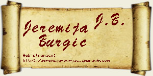 Jeremija Burgić vizit kartica